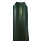 Металлический штакетник, Одностороннее окрашивание 0,35, М-образный профиль, RAL 6005 «Зеленый темный»