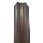 Металлический штакетник, Одностороннее окрашивание 0,35, М-образный профиль, RAL 8017 «Шоколад»