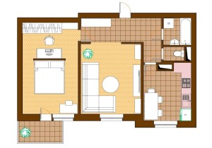 Перепланировка 2-х комнатной квартиры