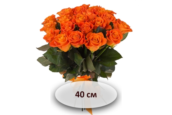 Оранжевая роза 40 см